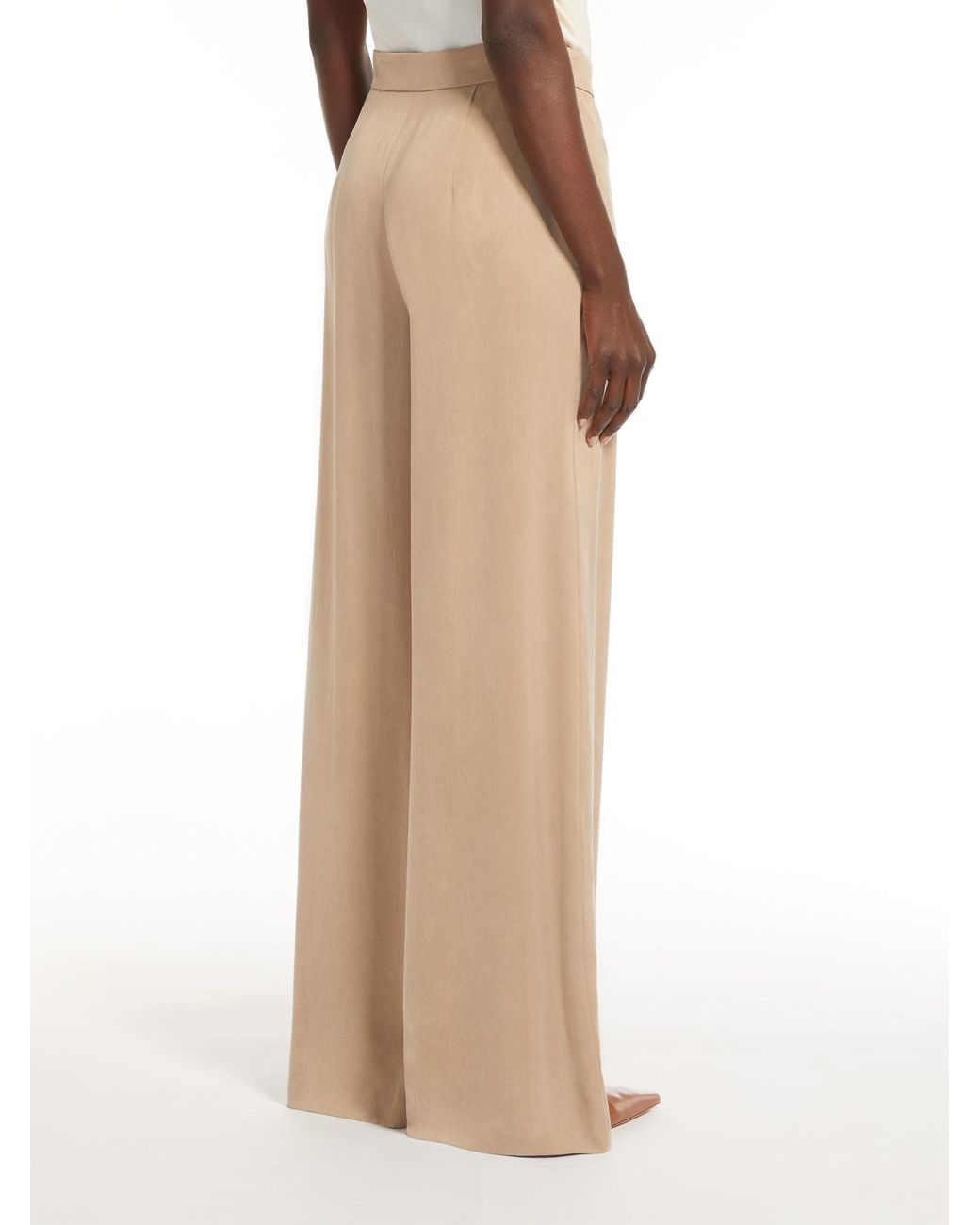 Max Mara Natural High-Belt Loop Casual Pants