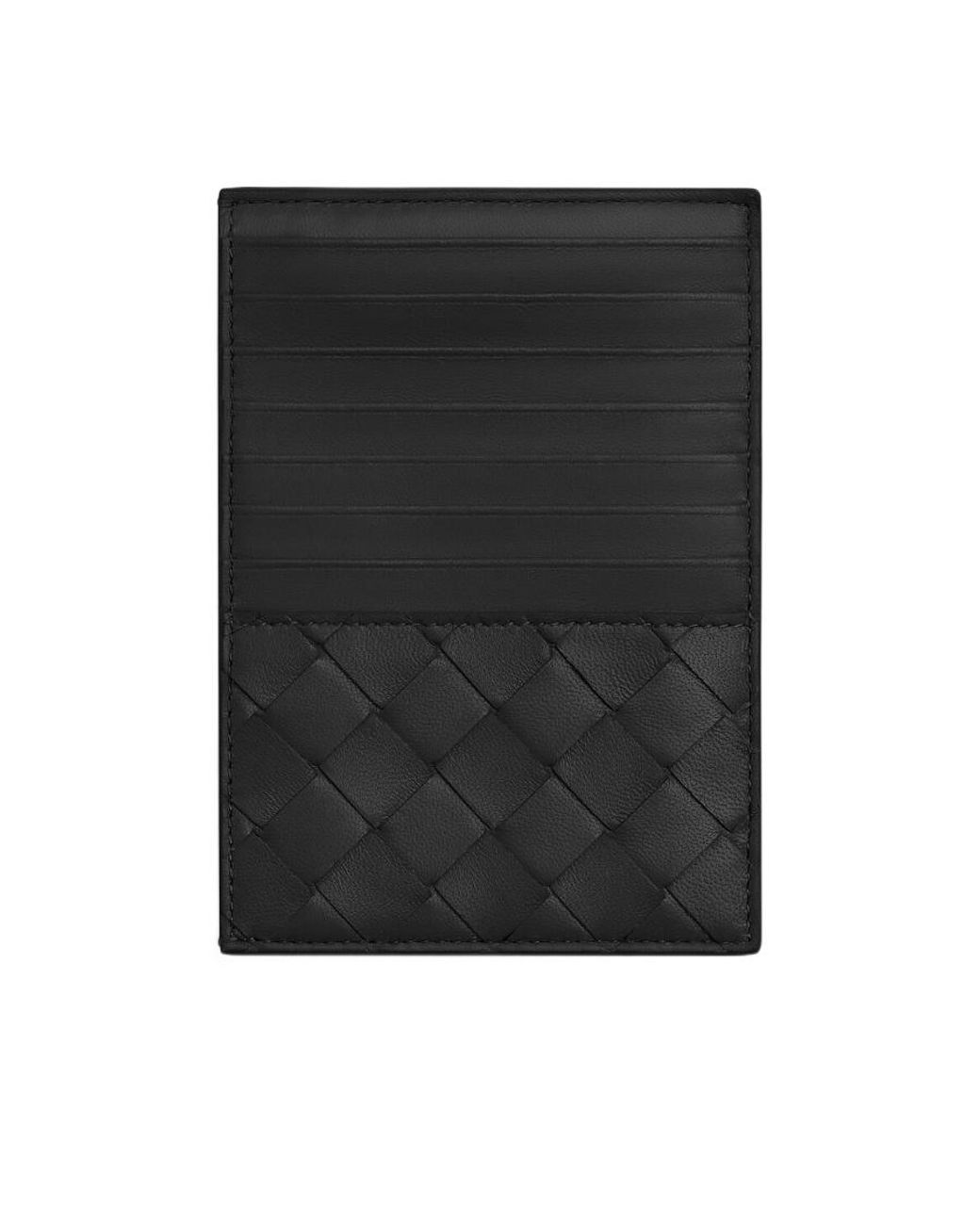 Bottega Veneta Black Logo Debossed Zip-Up Wallet
