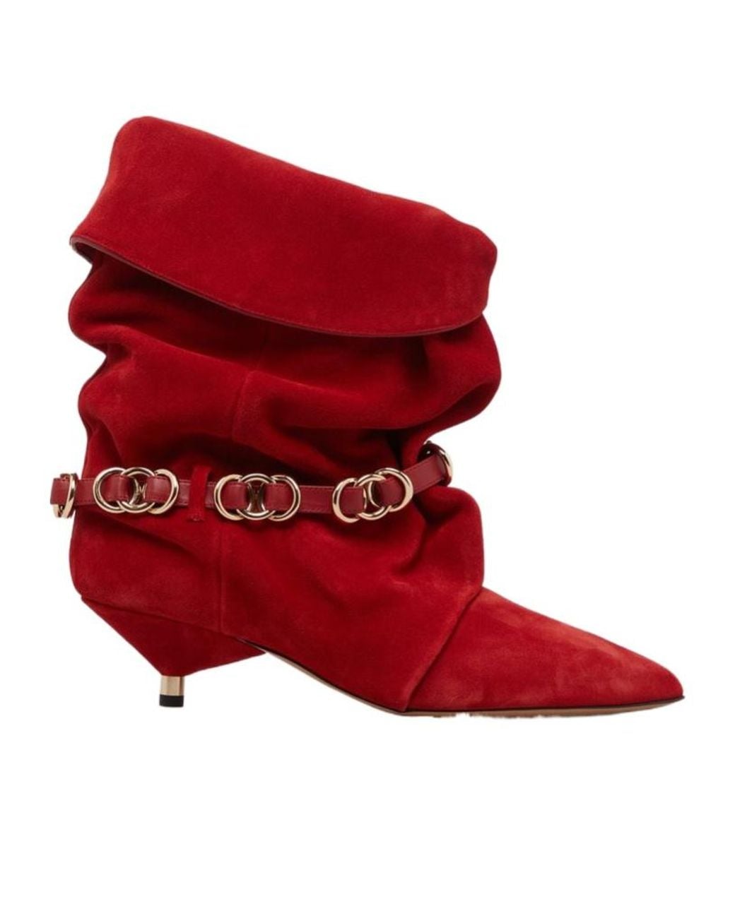Isabel Marant Red Pointed Toe Ankle Boots