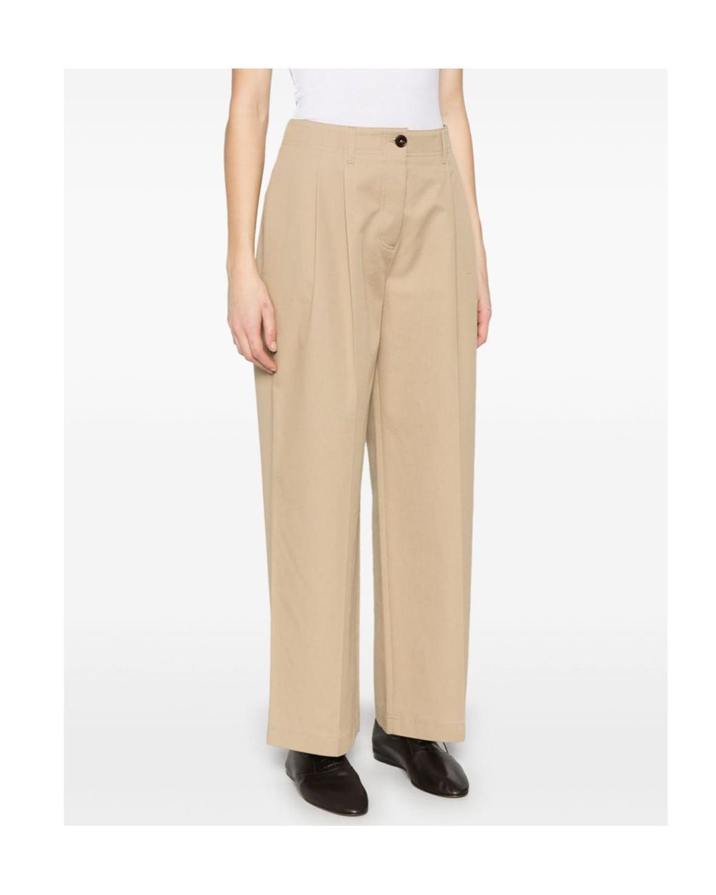 Totême Natural Totême Wide-Leg Trousers