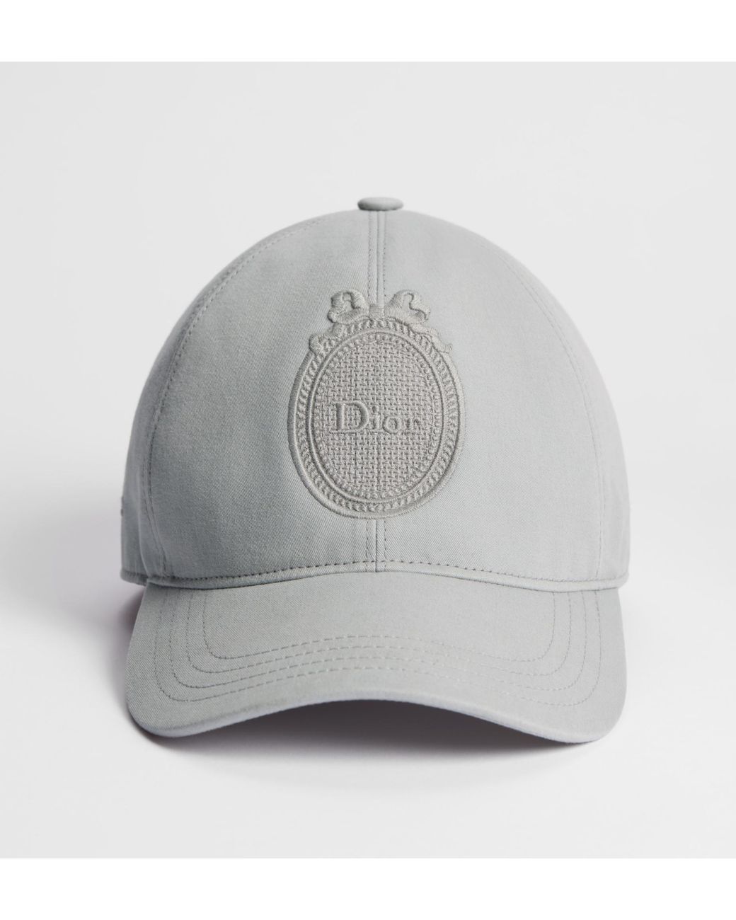 Dior Gray Embroidered Logo Baseball Hat