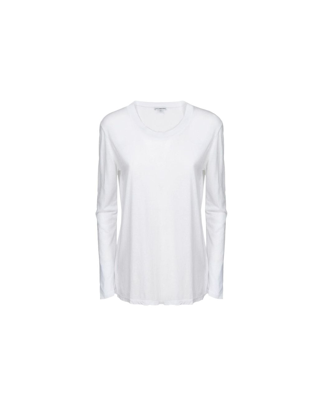 James Perse White Clear Jersey Long Sleeve T-Shirt