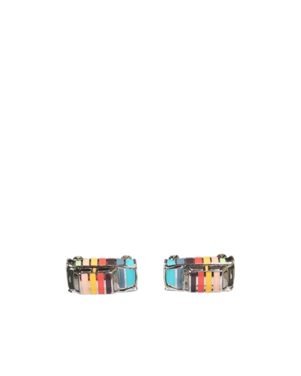 Paul Smith White Artist Stripe Mini Cufflinks for men