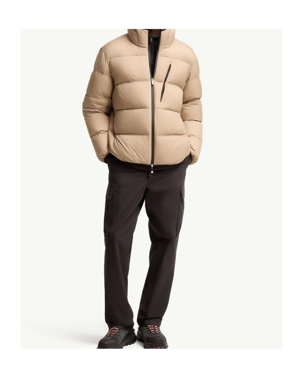 Moncler Natural Poitevin Hooded Zip-Up Puffer Jacket for men