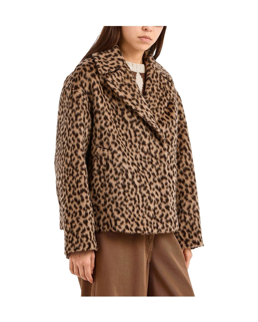 Weekend by Maxmara Brown Leopard Print Coat