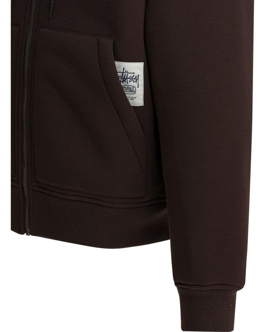 Stussy Brown Stüssy Sherpa-Lined Hoodie Jacket for men
