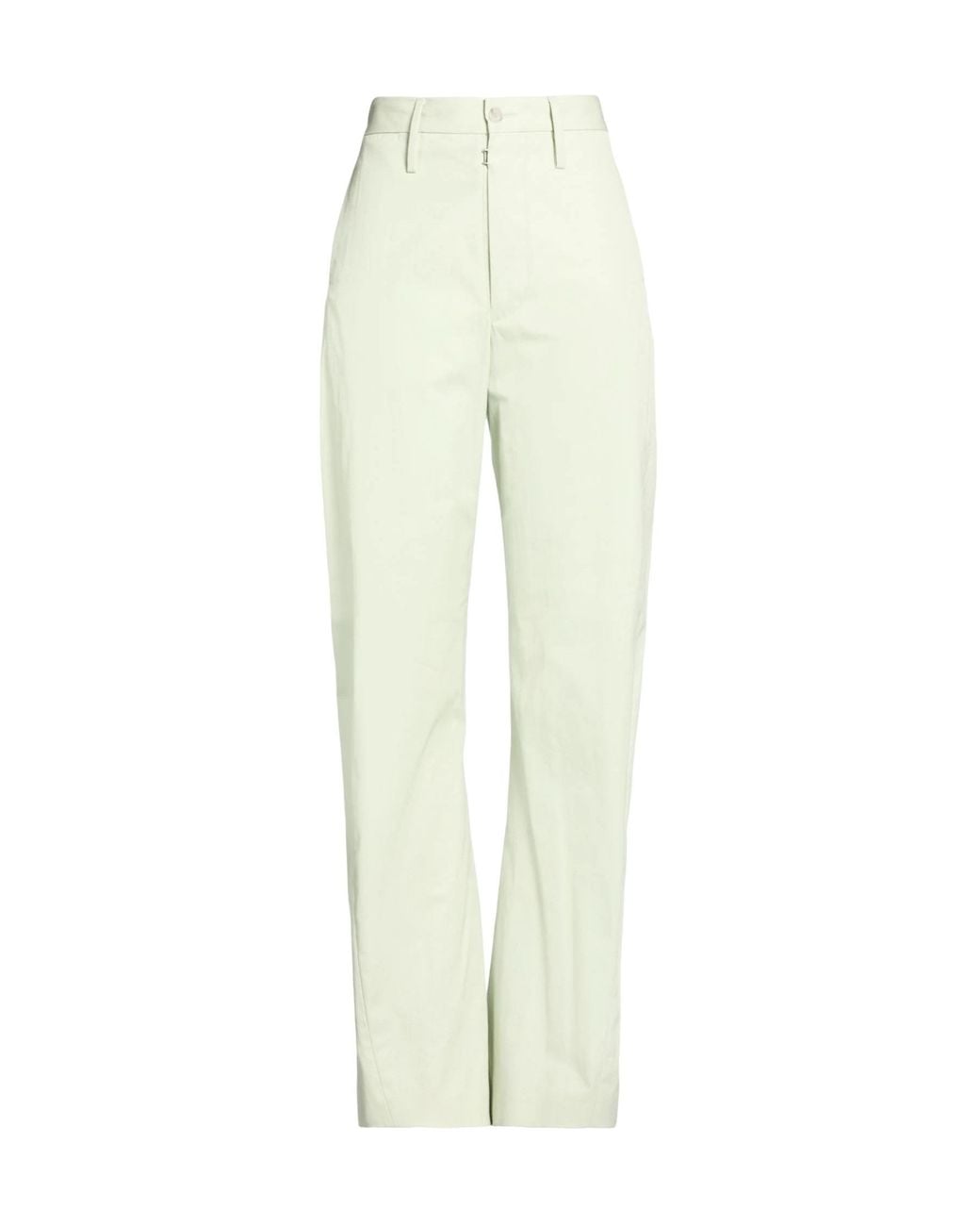 MM6 by Maison Margiela White Minimalist Straightleg Dress Pants