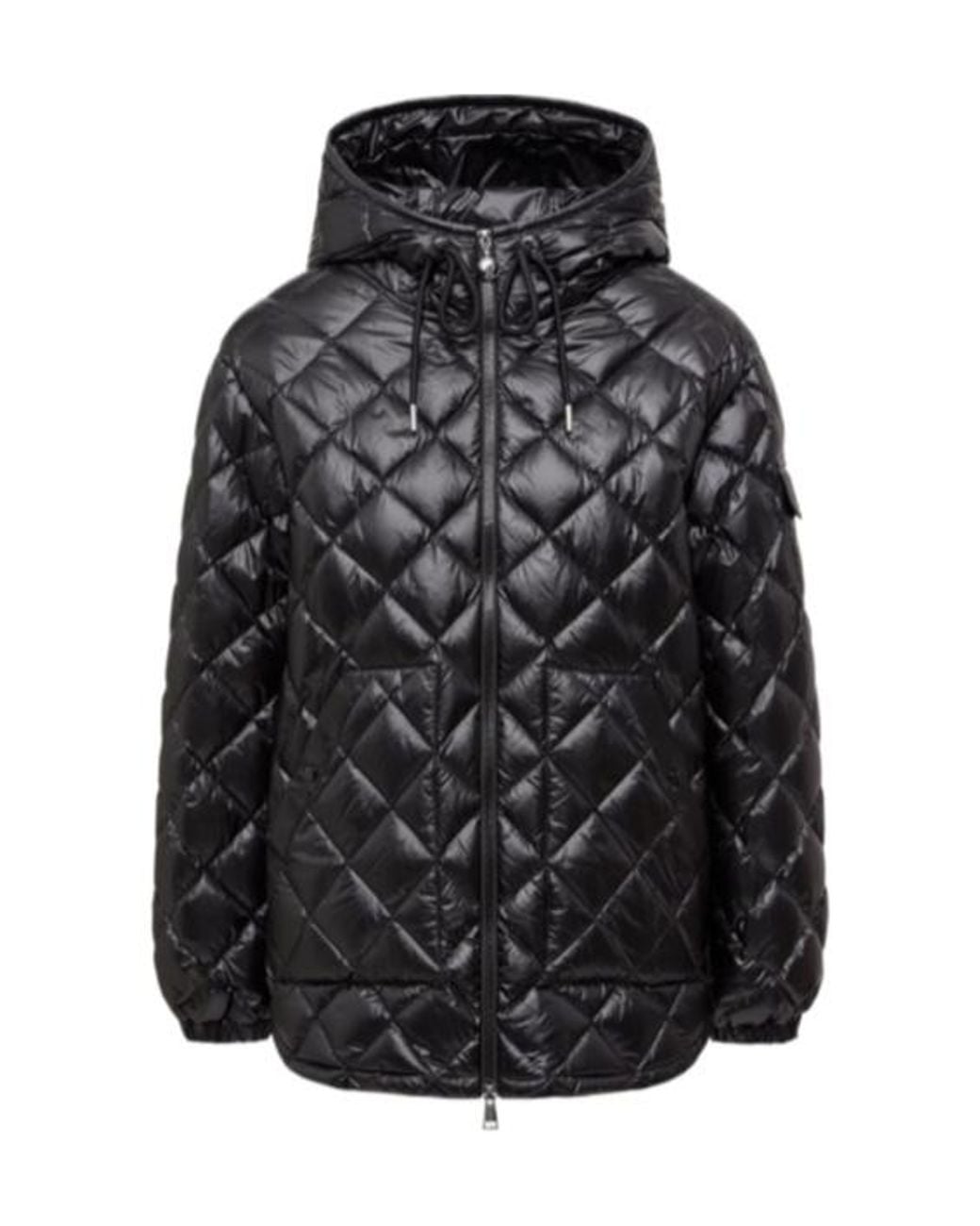 Moncler Black Camicia Zip-Up Quilted Jacket