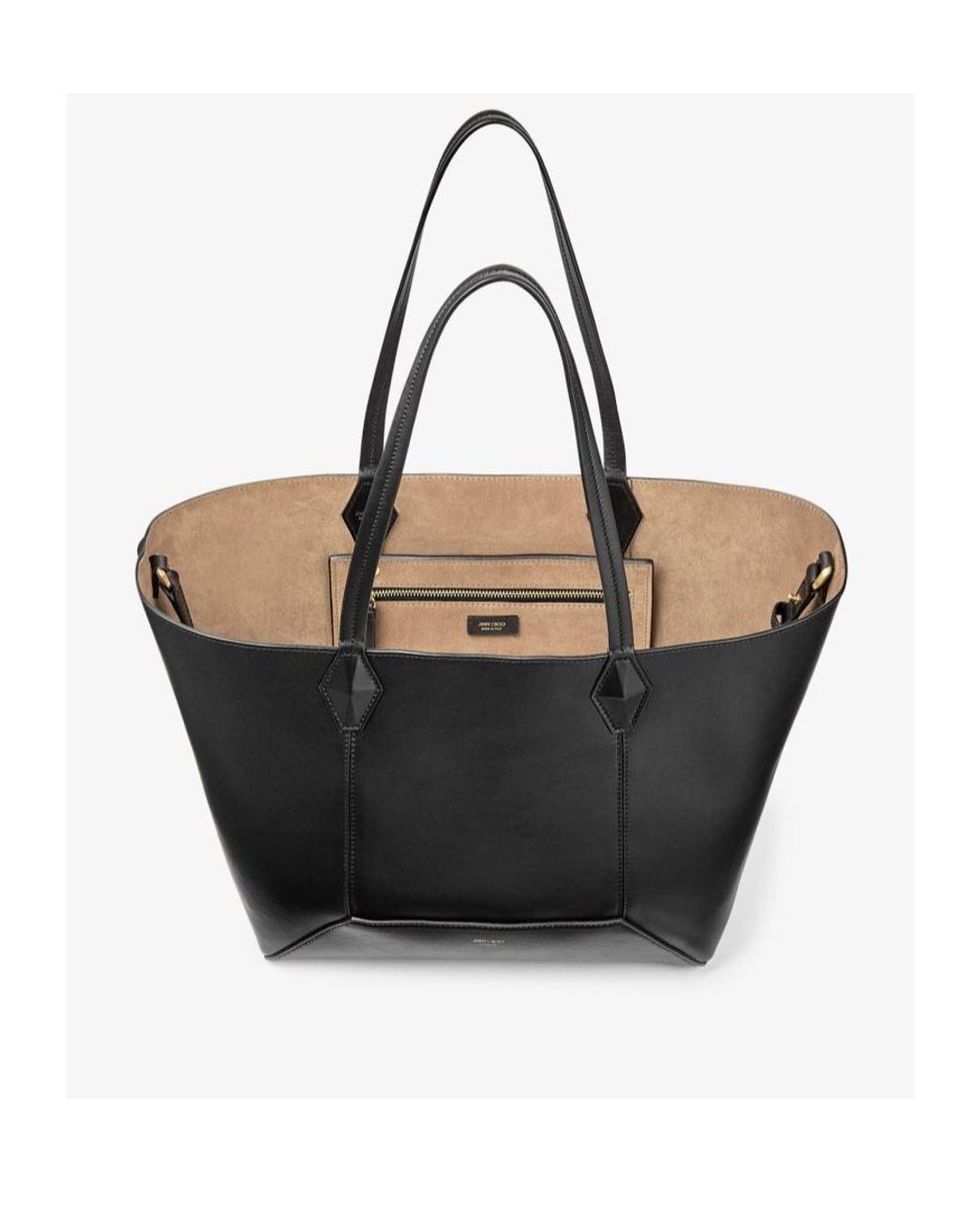 Jimmy Choo Black Diamond Logo Detailed Tote Bag