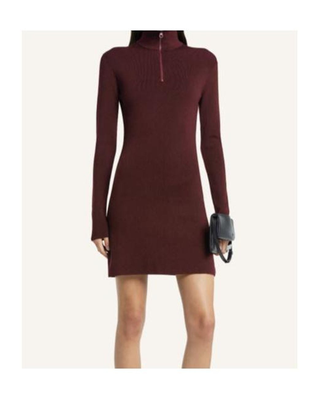 Courreges Red Courrèges Zipped Mockneck Dress