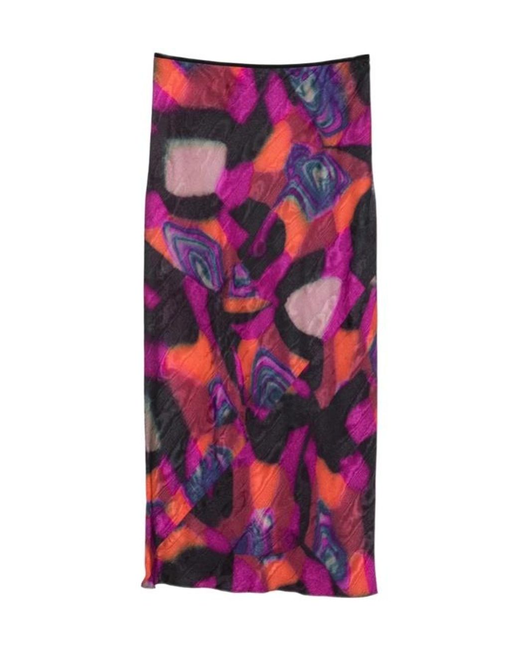Dries Van Noten Purple Printed Skirt