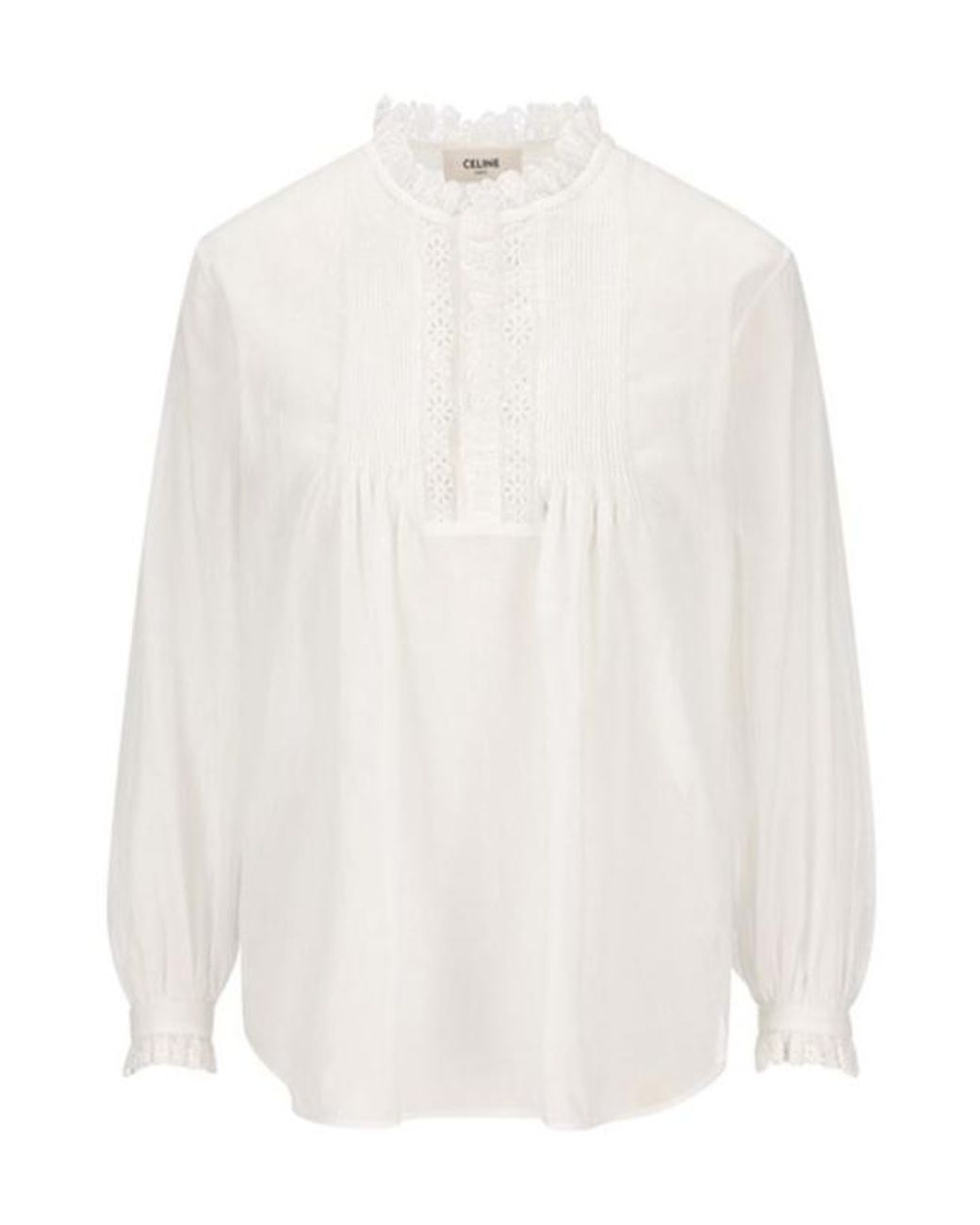 Céline White Long Sleeve Shirt