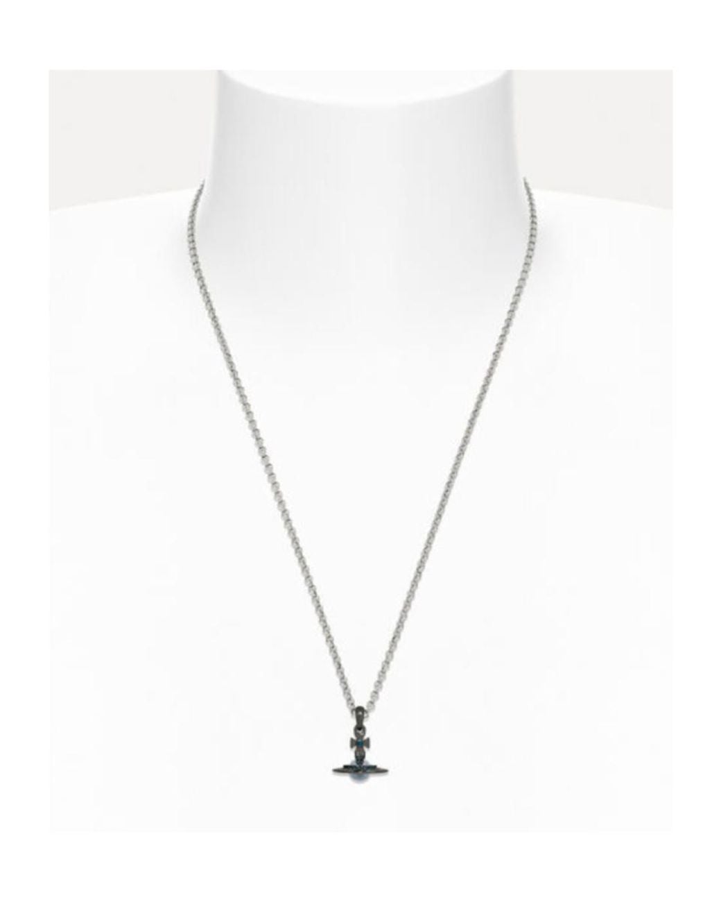 Vivienne Westwood White New Petite Orb Pendant Necklace for men