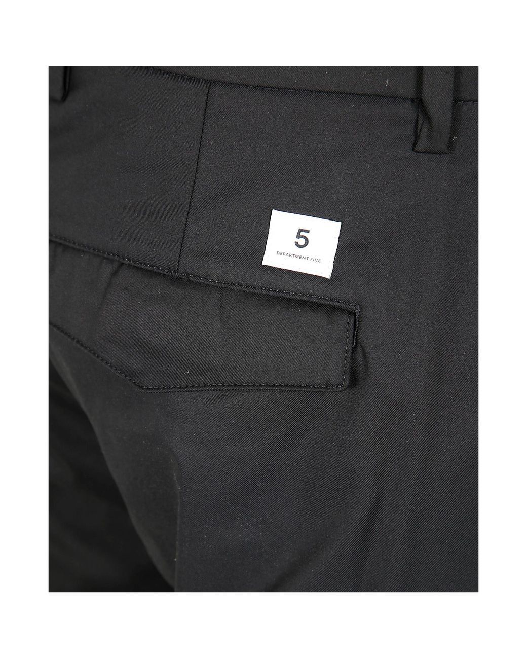 Department 5 Black Pressed-Crease Trousers for men