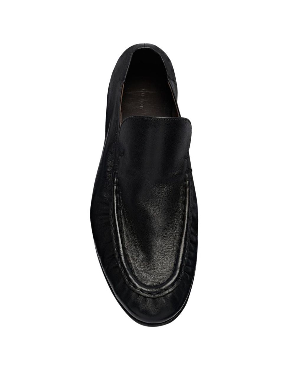 The Row Black Two Soft Slip-On Loafers