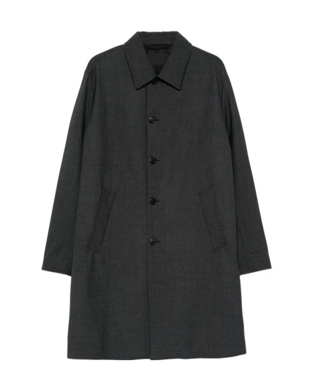 Prada Black Technical Wool Coat for men
