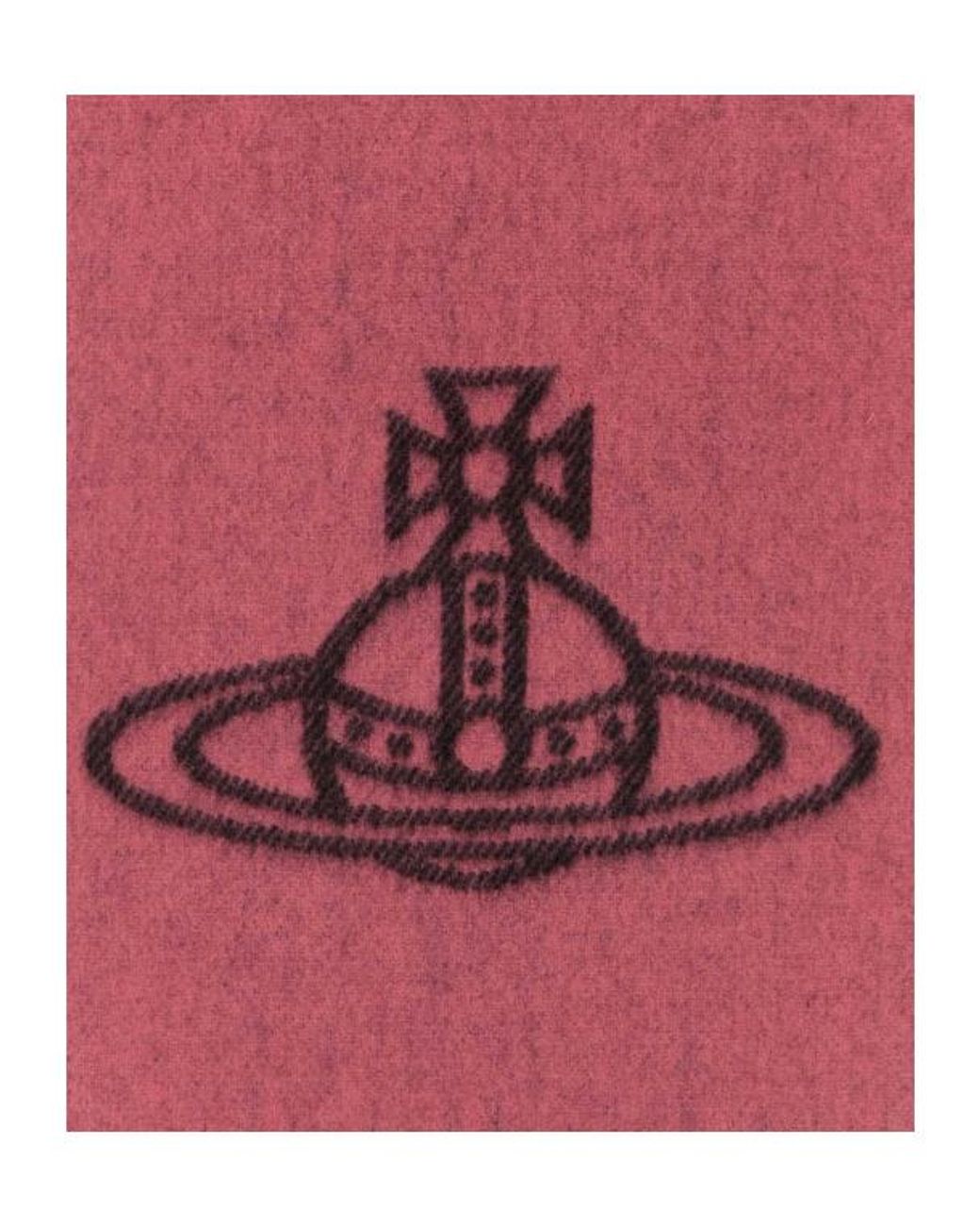 Vivienne Westwood Red Double Face Fringed Scarf