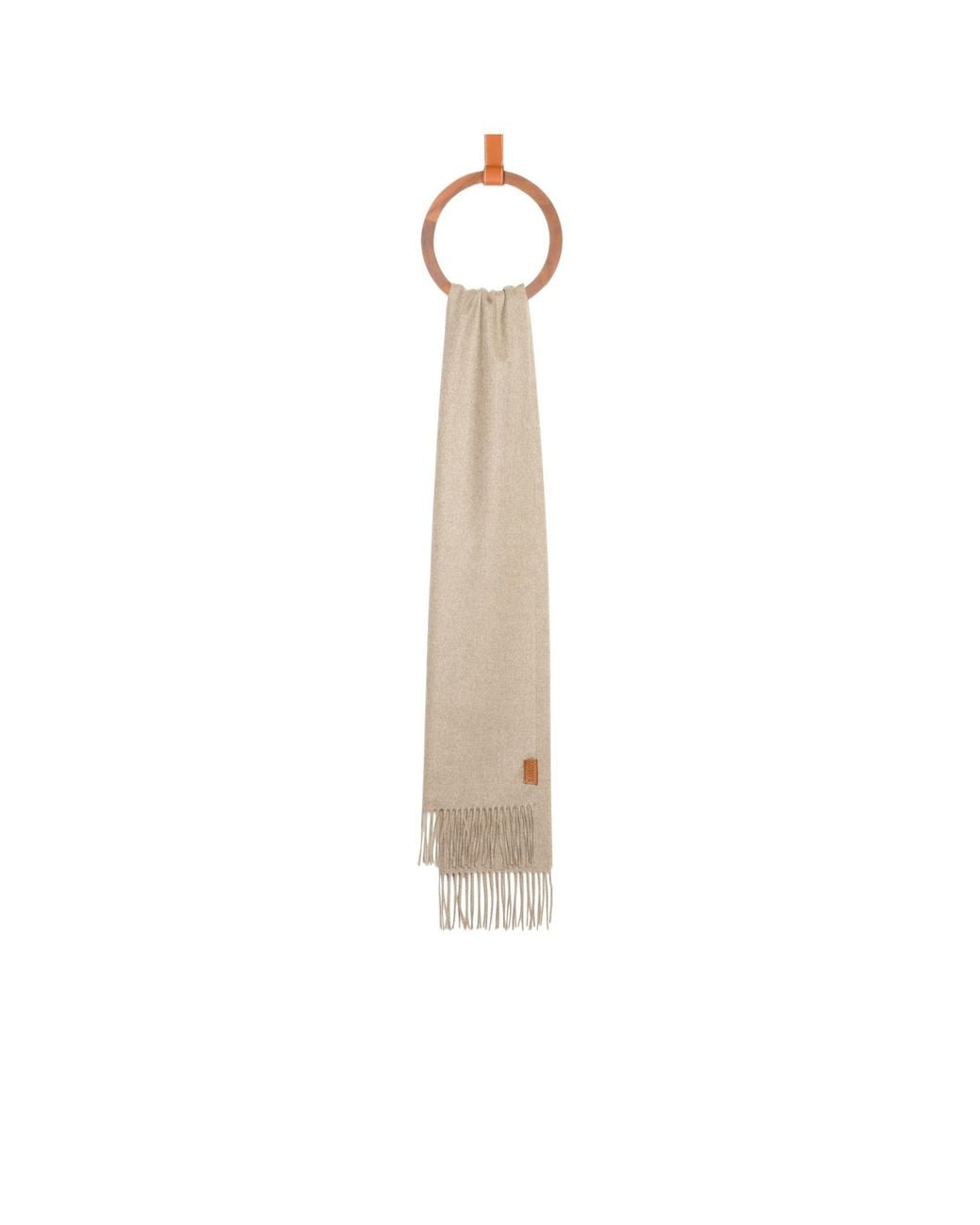 Loewe White Fringe-Detailed Scarf