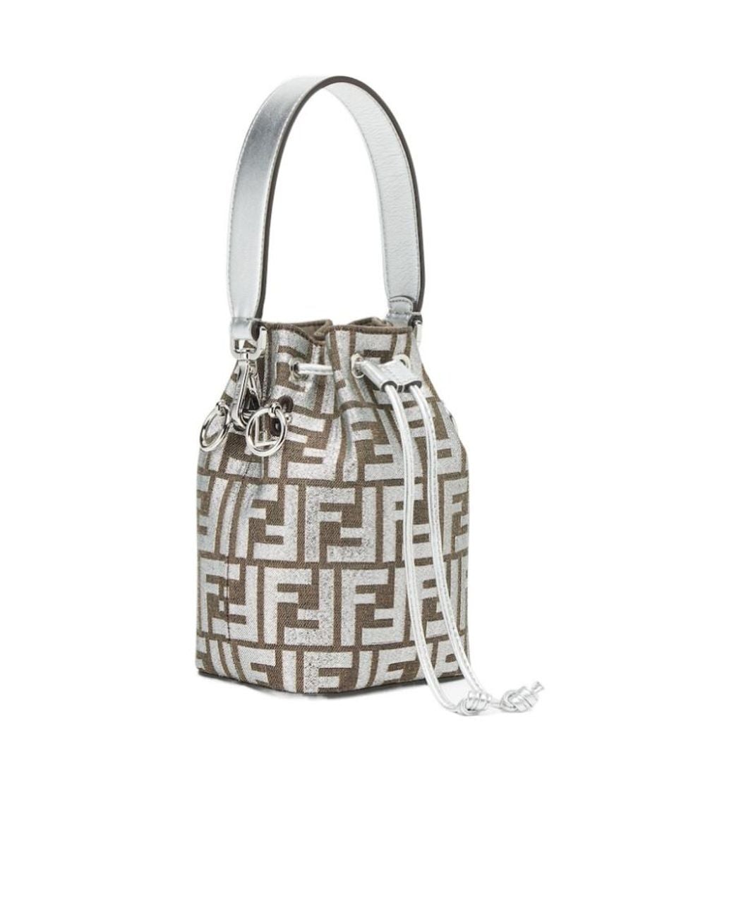Fendi White Mon Tresor Logo Detailed Mini Bag