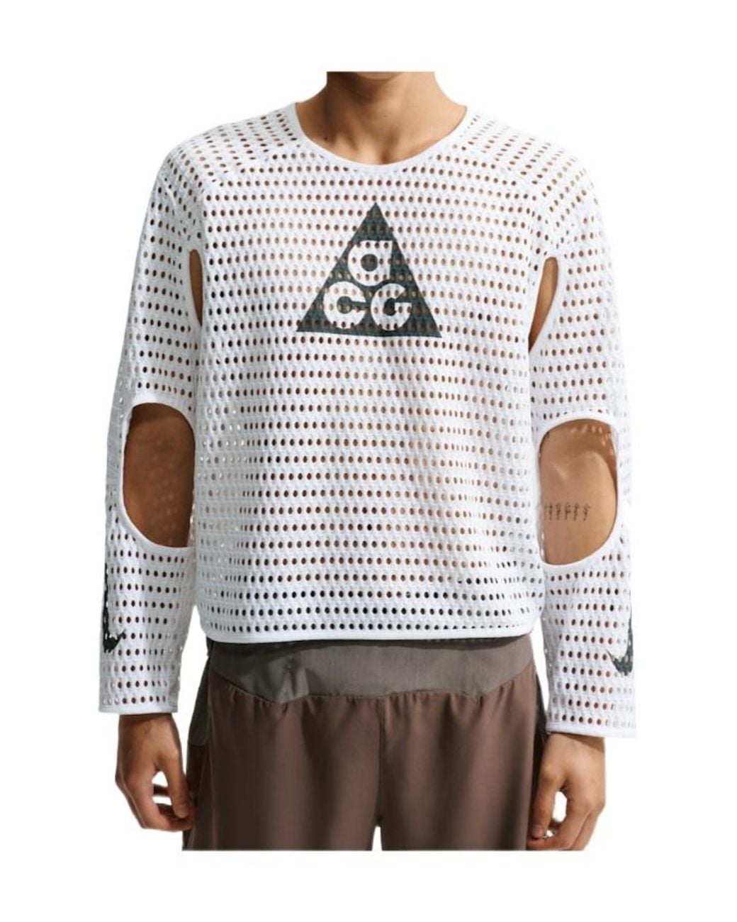 Nike White Acg Radical Airflow Mesh Performance Top for men