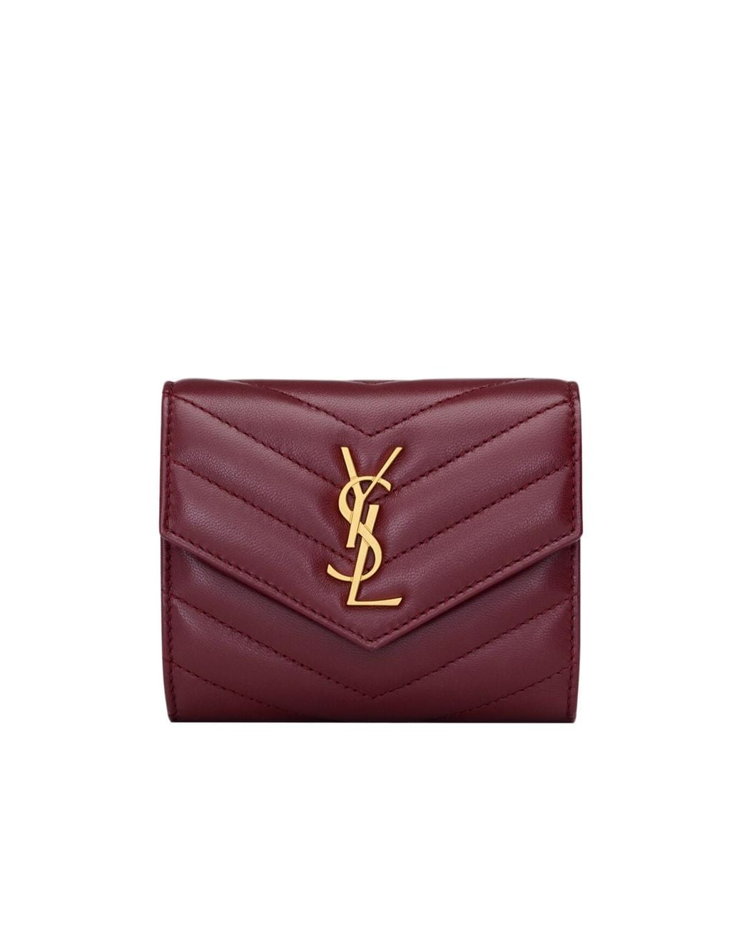 Saint Laurent Purple Multi-Fold Wallet
