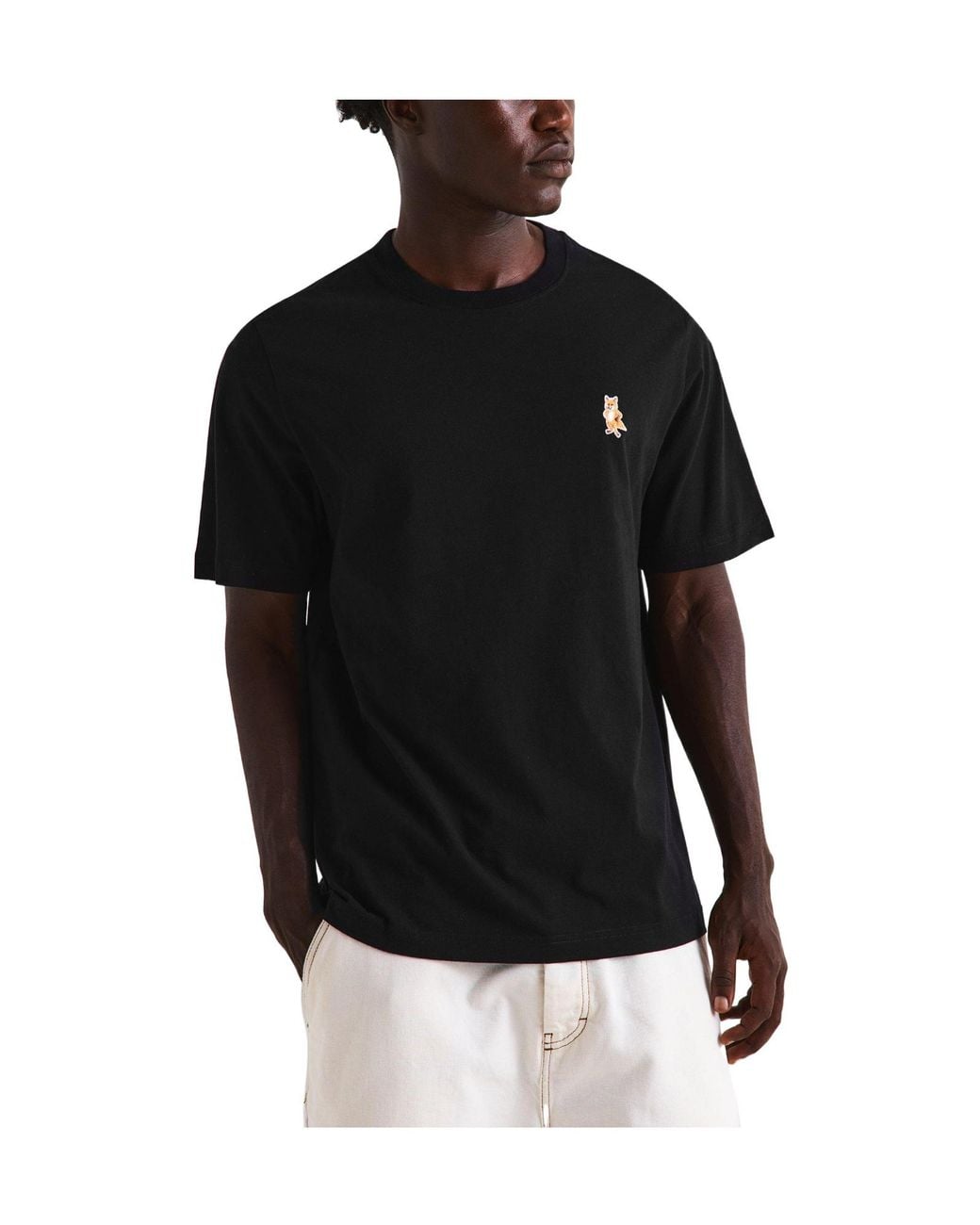Maison Kitsuné Black Comfort T-Shirt for men