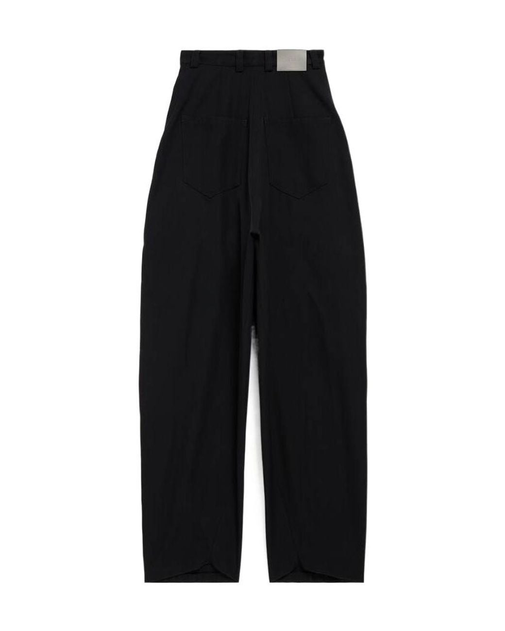 Balenciaga Black High-Waist Wide-Leg Pants