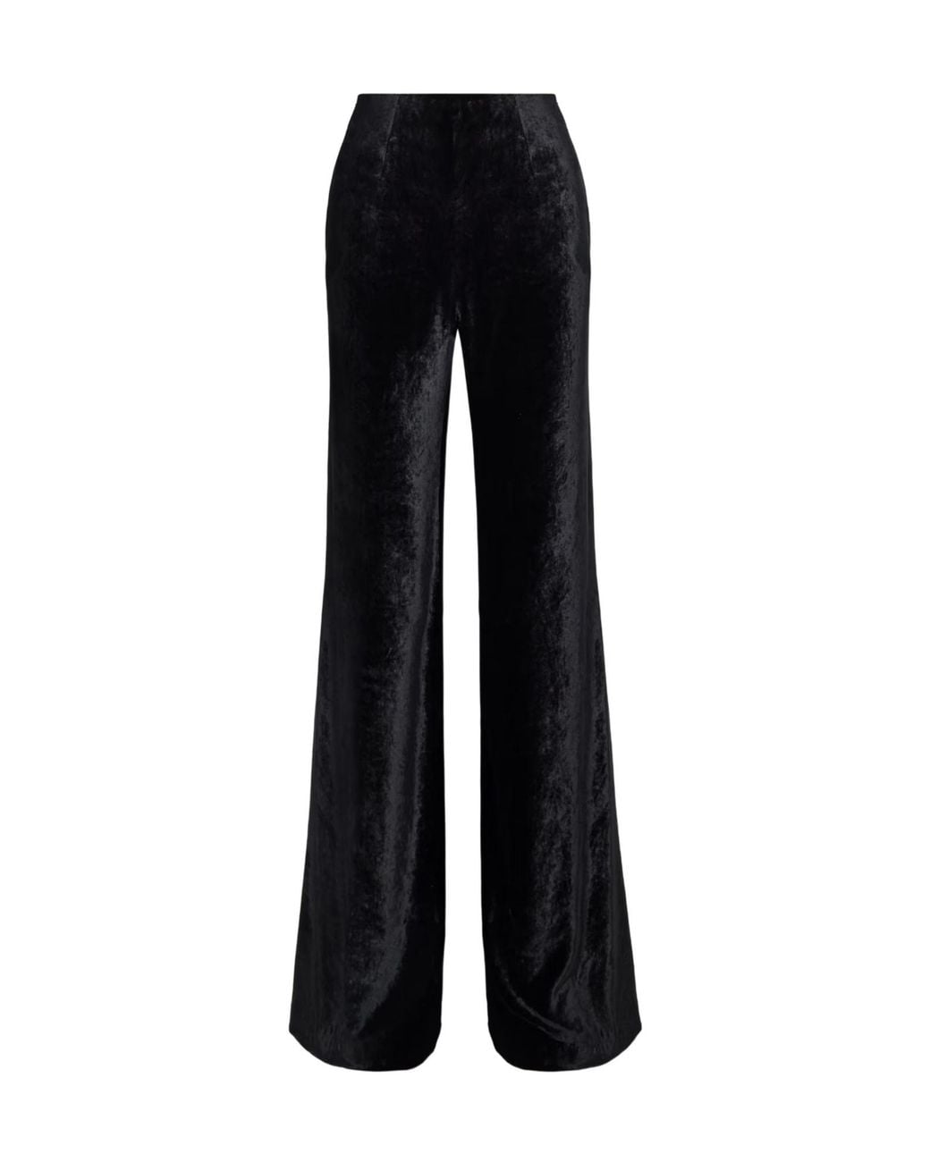 Galvan Black Winter Sun Velvet Wide-Leg Pants