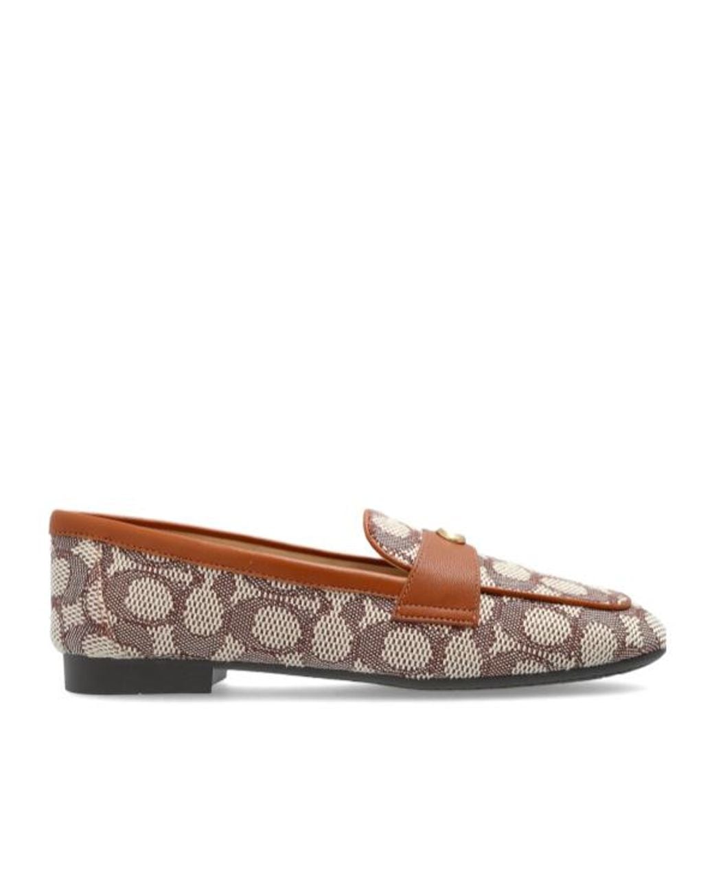 COACH Brown Sculpted C Loafers