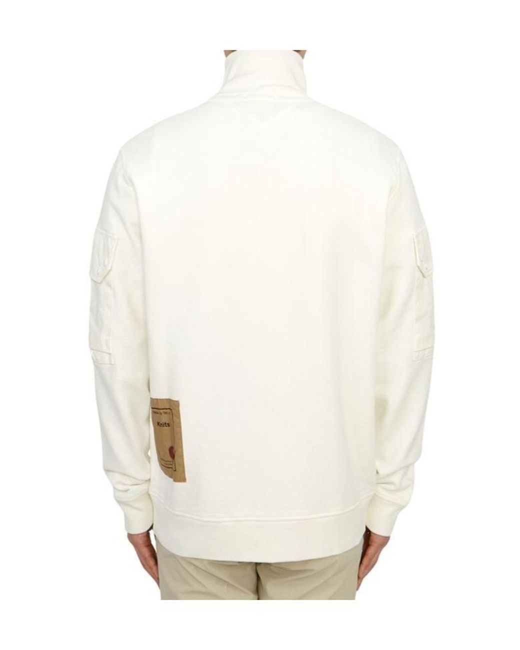 C P Company White Long Sleeve Casual Jacket for men