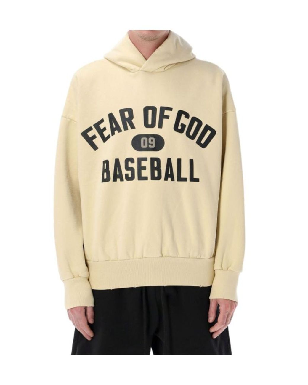 Fear Of God Natural 09 Baseball Logo Hoodie for men