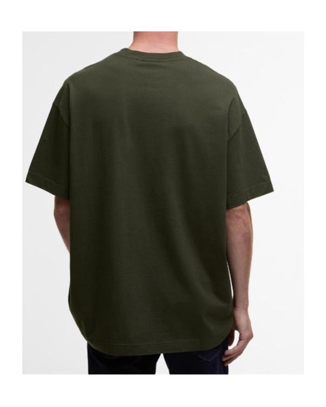 Barbour Green Oversized Collins T-Shirt for men