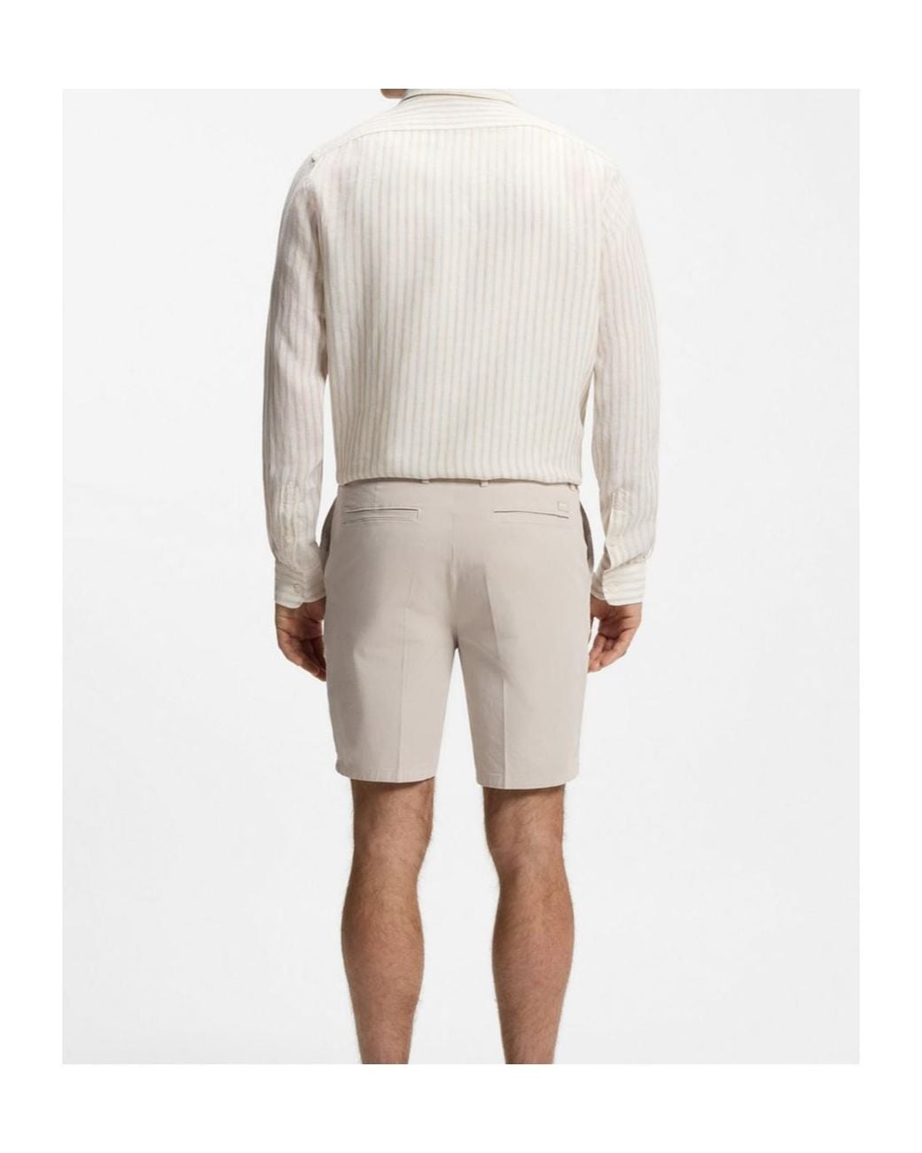 Boss White Buttoned Shorts for men