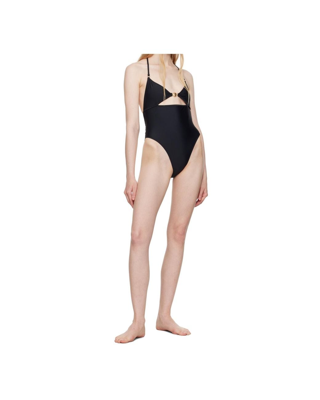 MARINE SERRE Blue Jersey Swimsuit