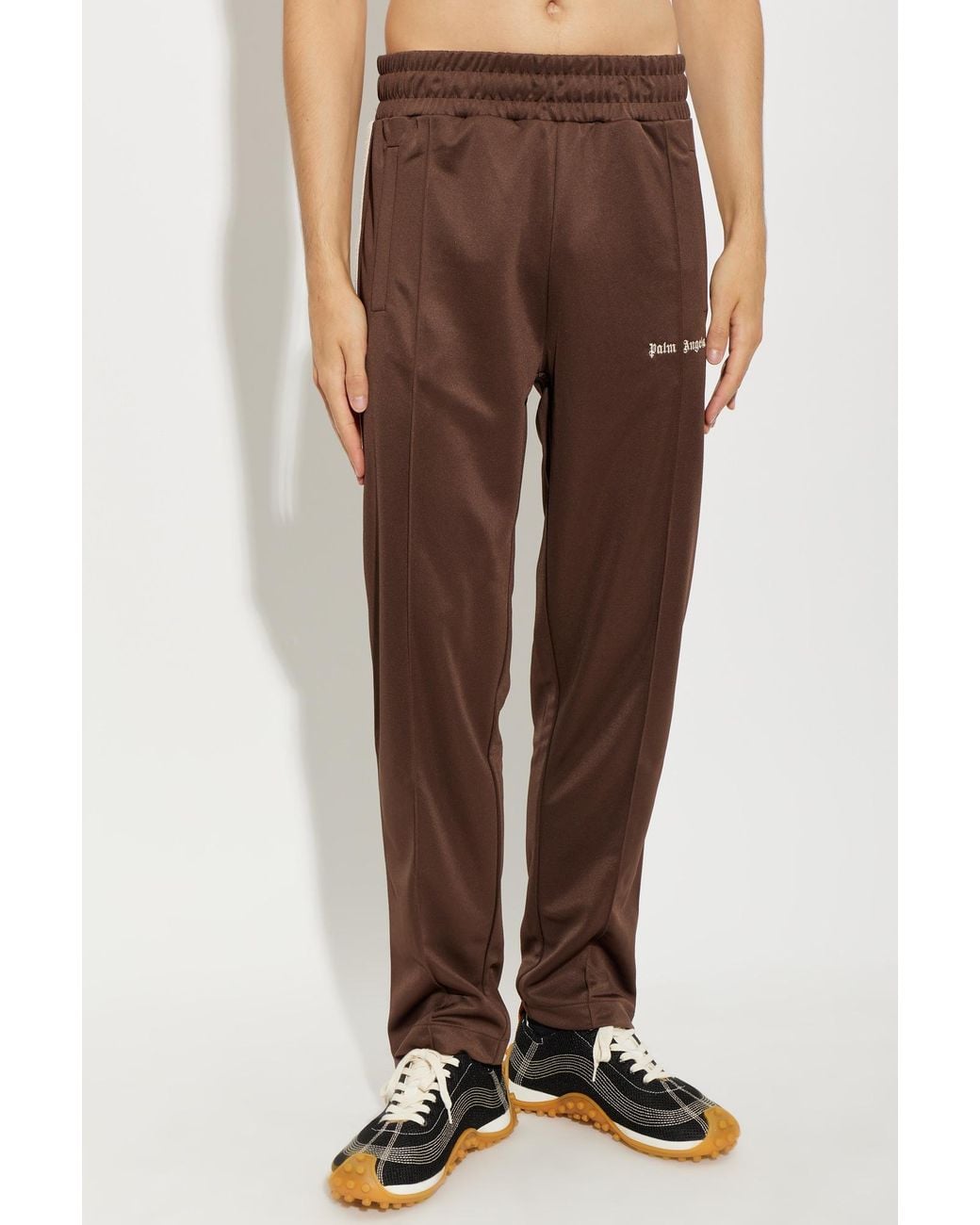 Palm Angels Brown Elastic-Waist Athletic Pants for men