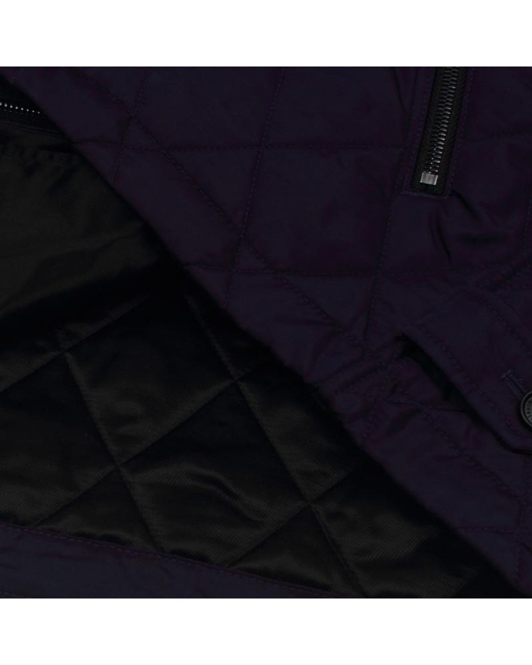 Burberry Blue Corduroy Collar Diamond Quilted Jacket for men