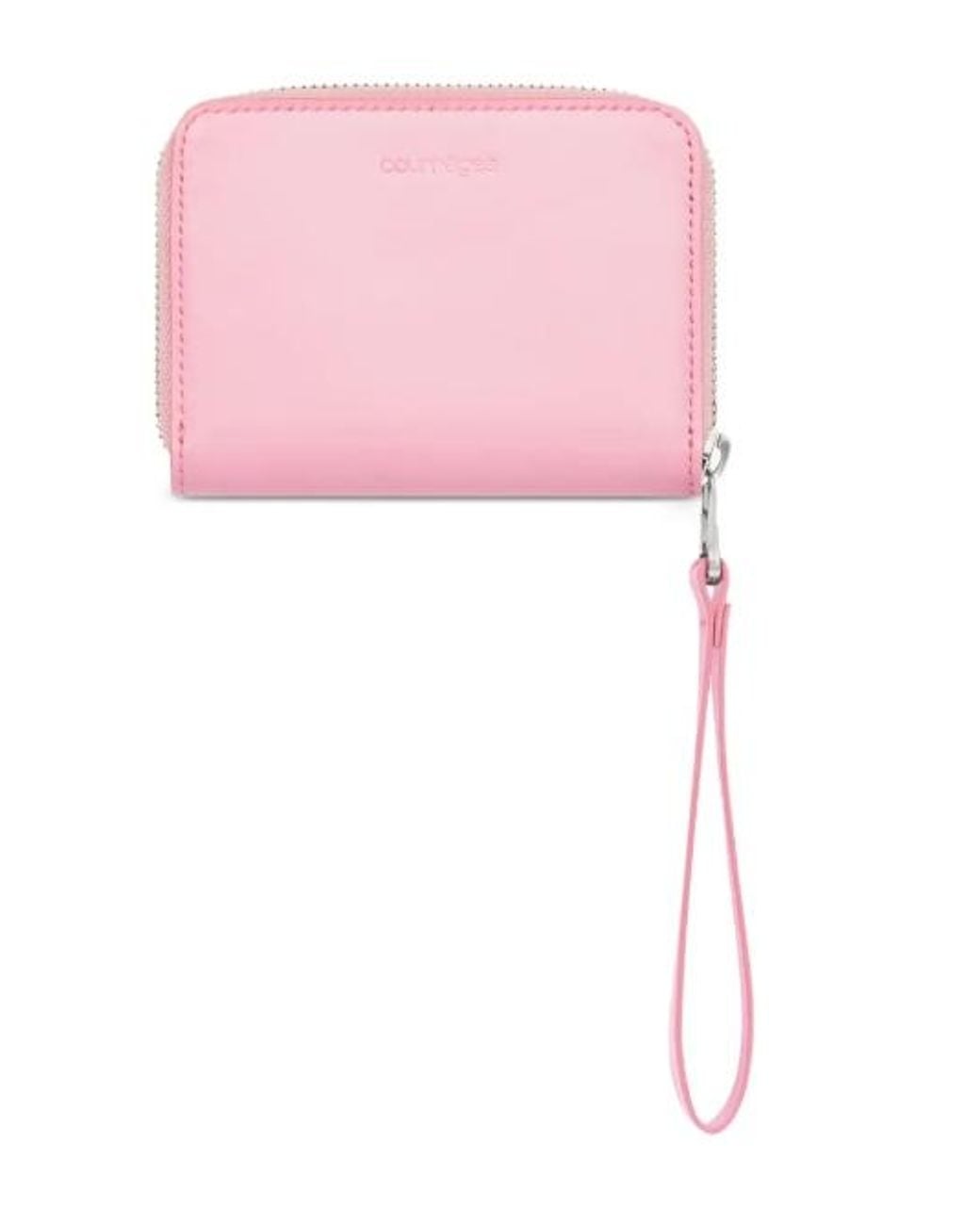 Courreges Pink Zipped Leather Compact Wallet for men