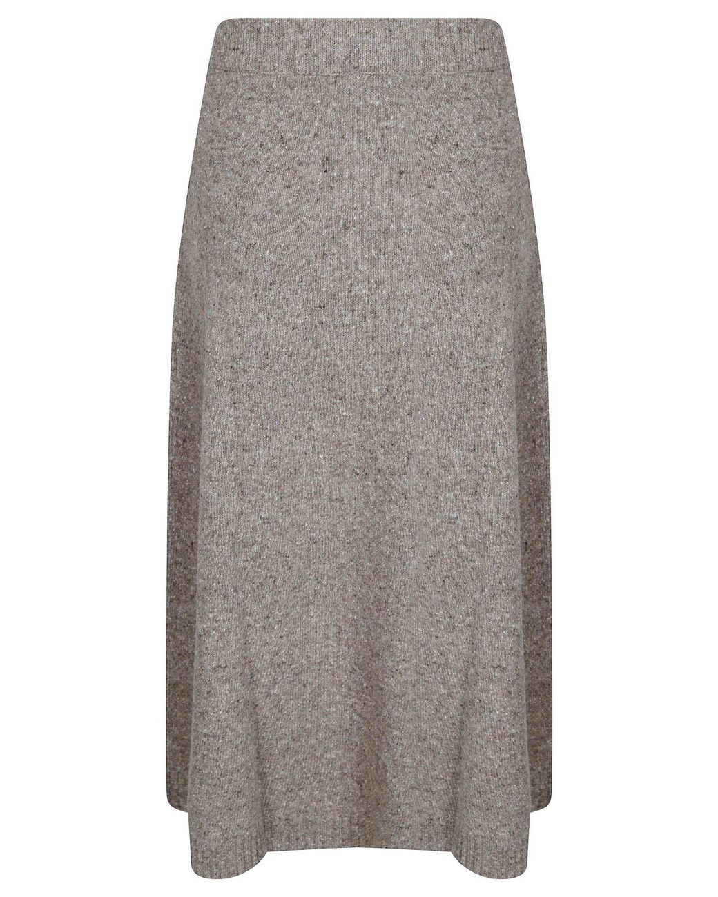 Weekend by Maxmara Gray Wkdaloa Flared Midi Tweed Skirt