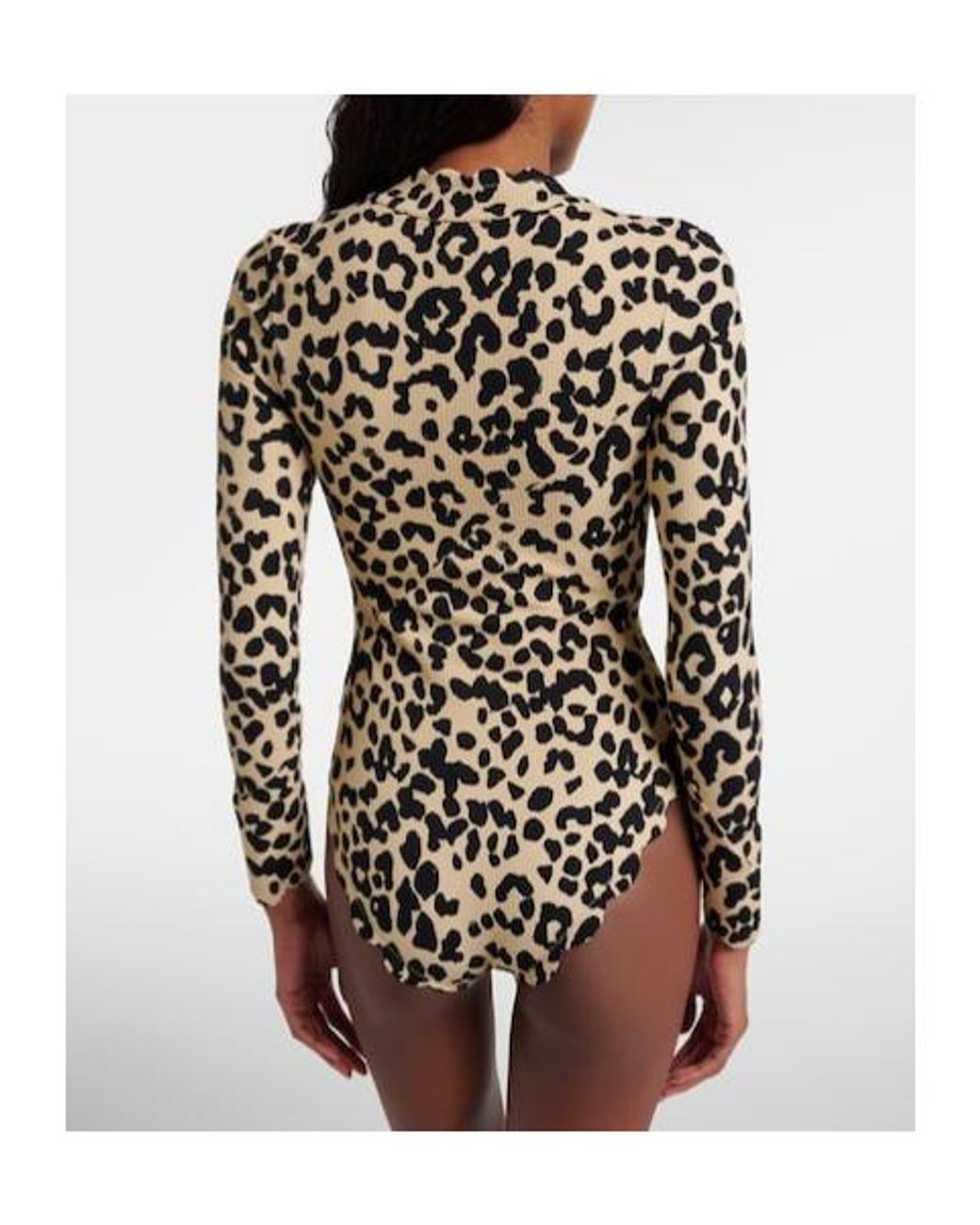 Marysia Swim Black Leopard-Print Rashguard Swimsuit