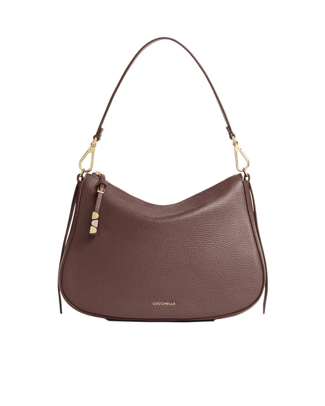 Coccinelle Brown Small Nory Grained-Leather Shoulder Bag