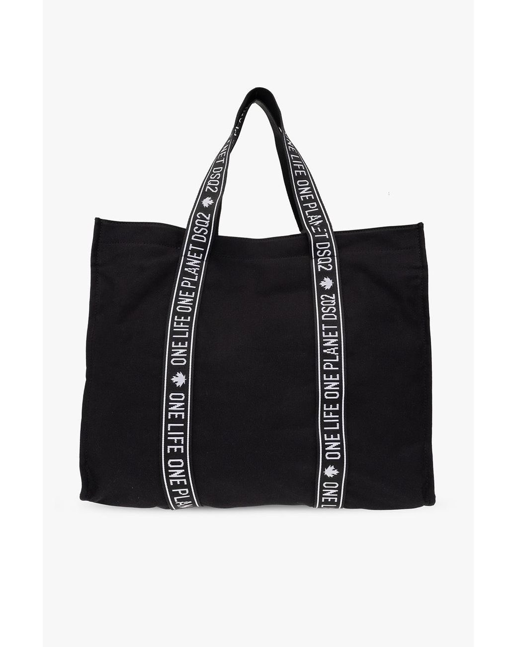 DSquared² Black Logo-Print Tote Bag for men