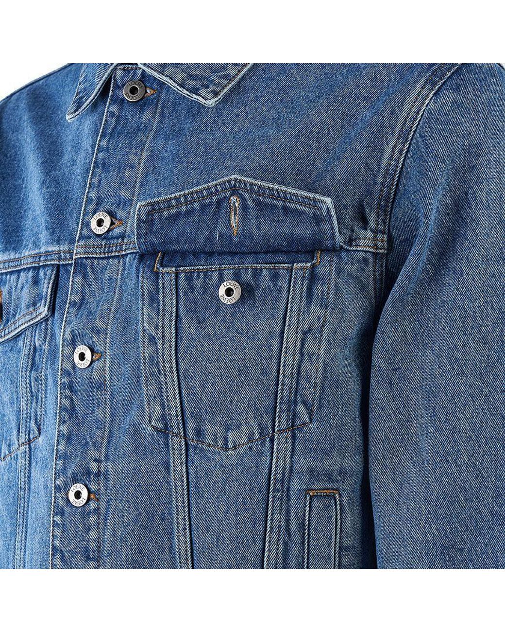 Loewe Blue Anagram Buttoned Jacket for men