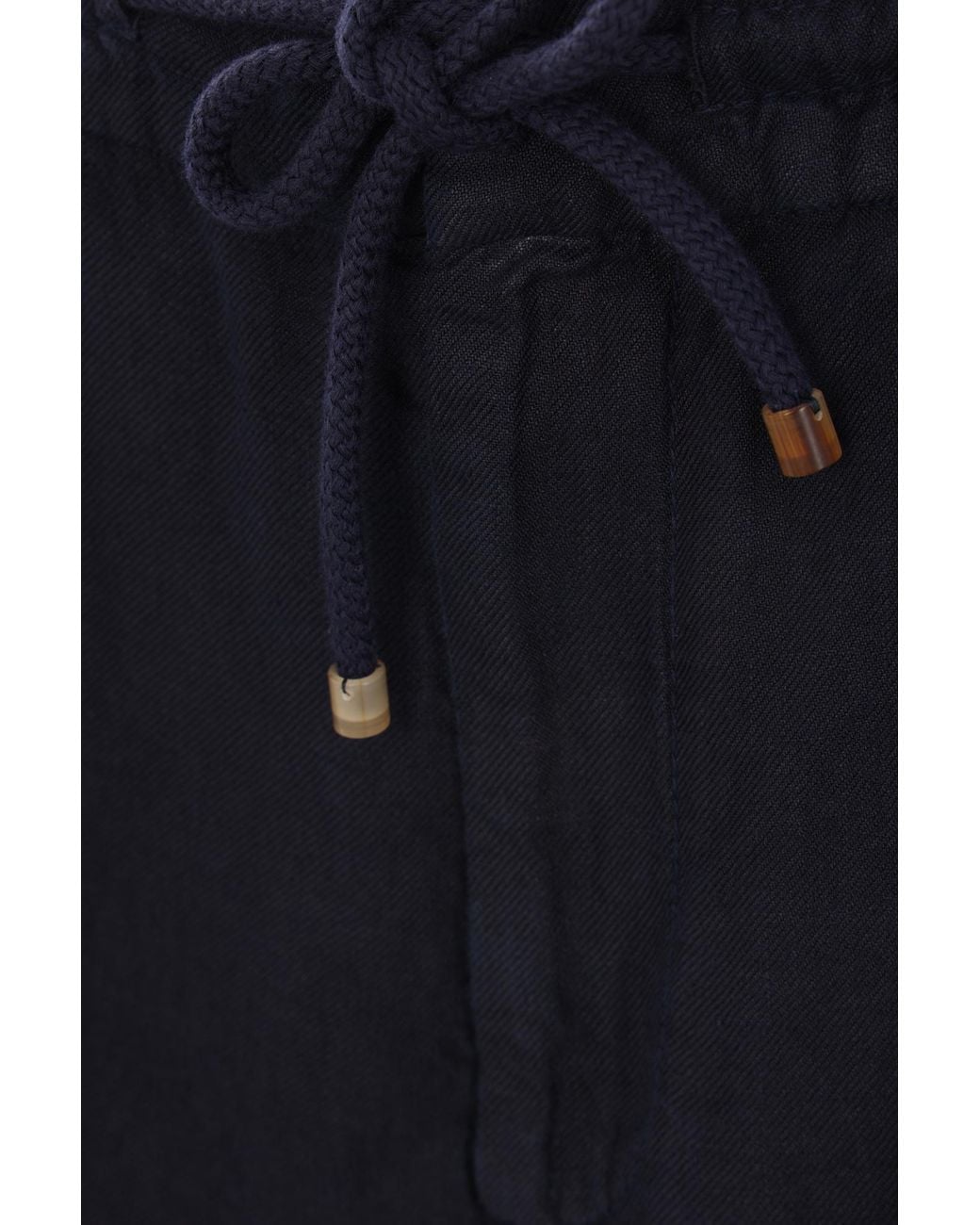 Brunello Cucinelli Blue Elasticated Waistband Drawstring Pants for men