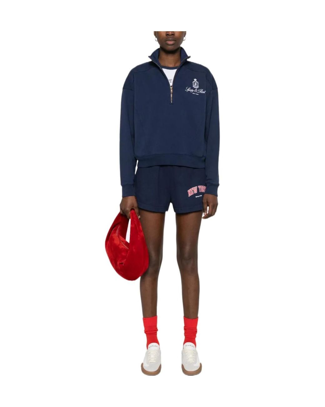 Sporty & Rich Blue New York Ivy Shorts