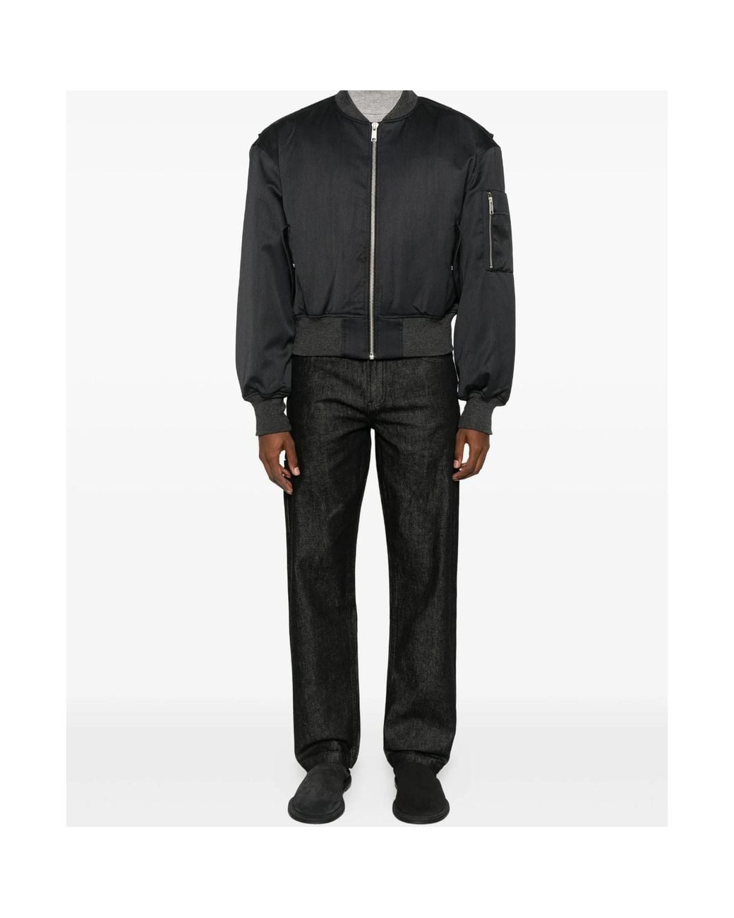 Entire studios Black Logo-Patch Jeans