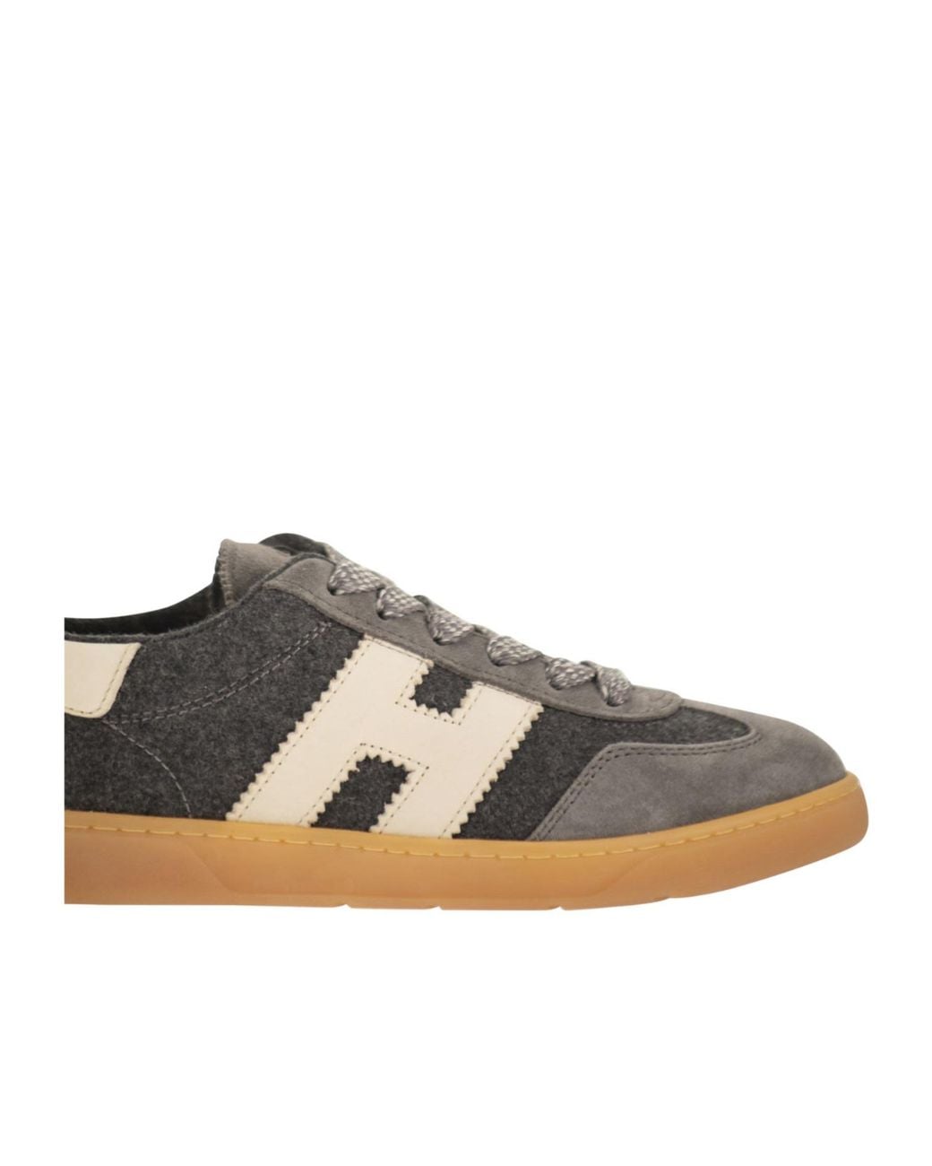 Hogan Brown Round-Toe Sneakers