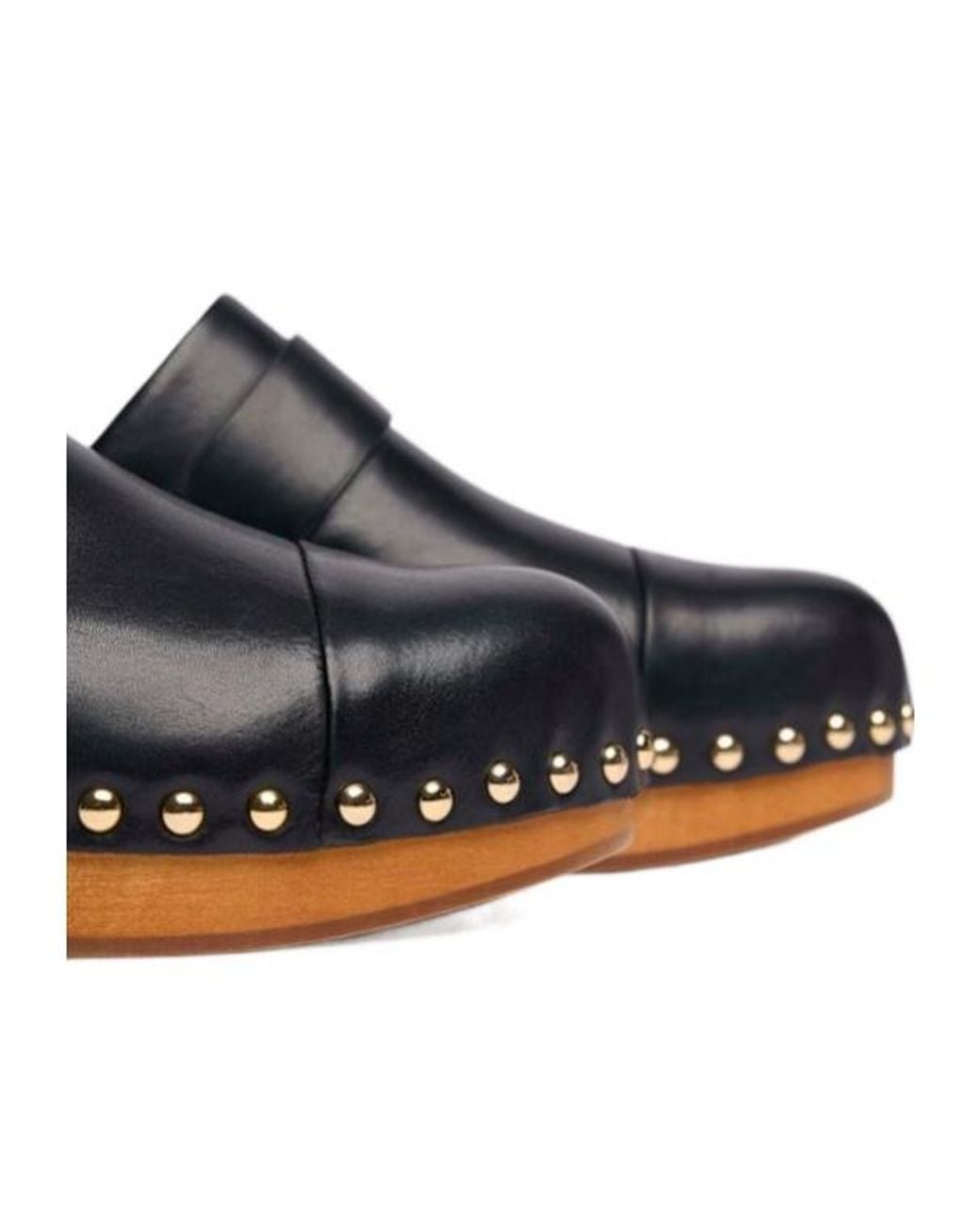 Chloé Blue 50Mm Jeannette Leather Clogs