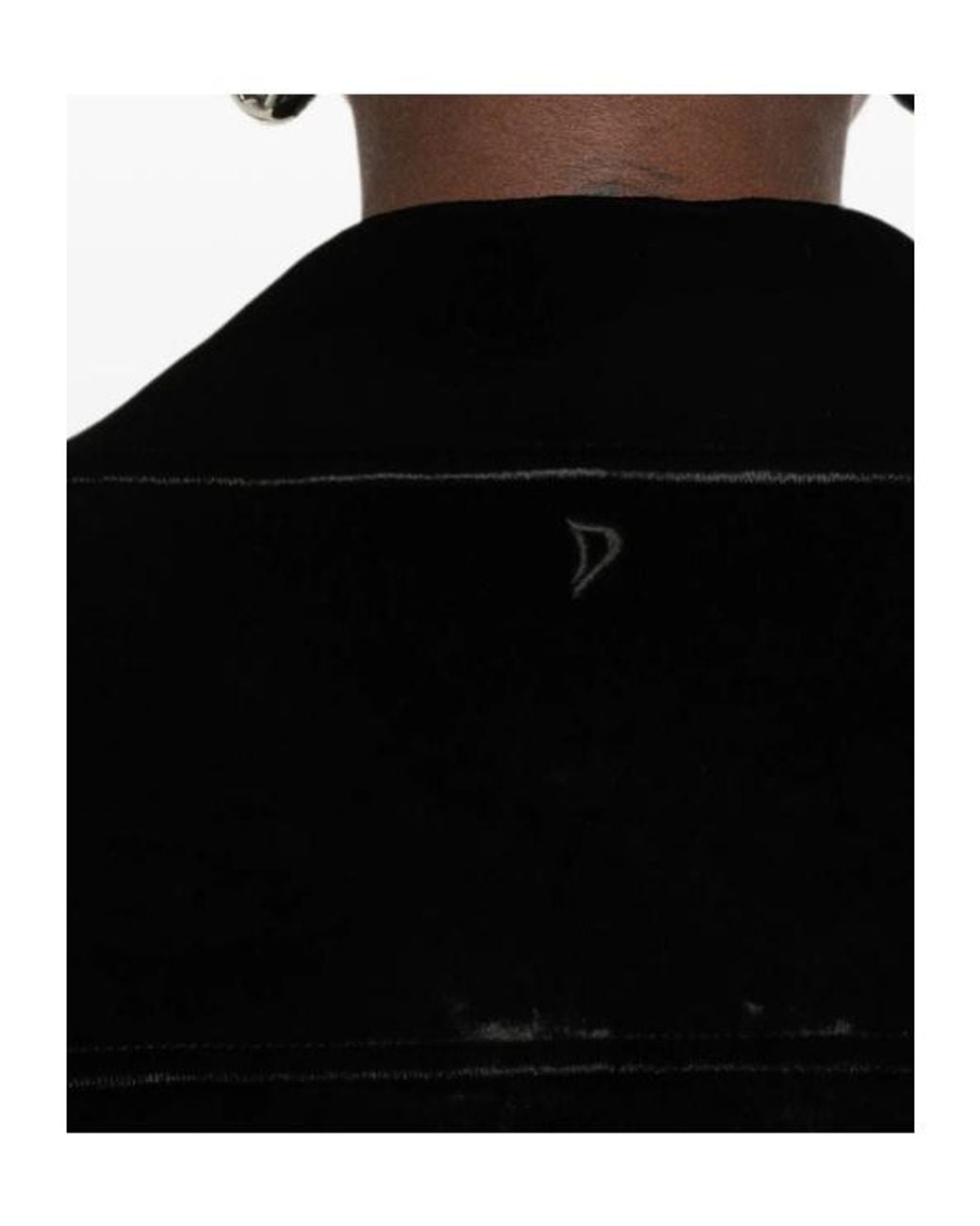 Dondup Black Collared Zip-Up Casual Jacket