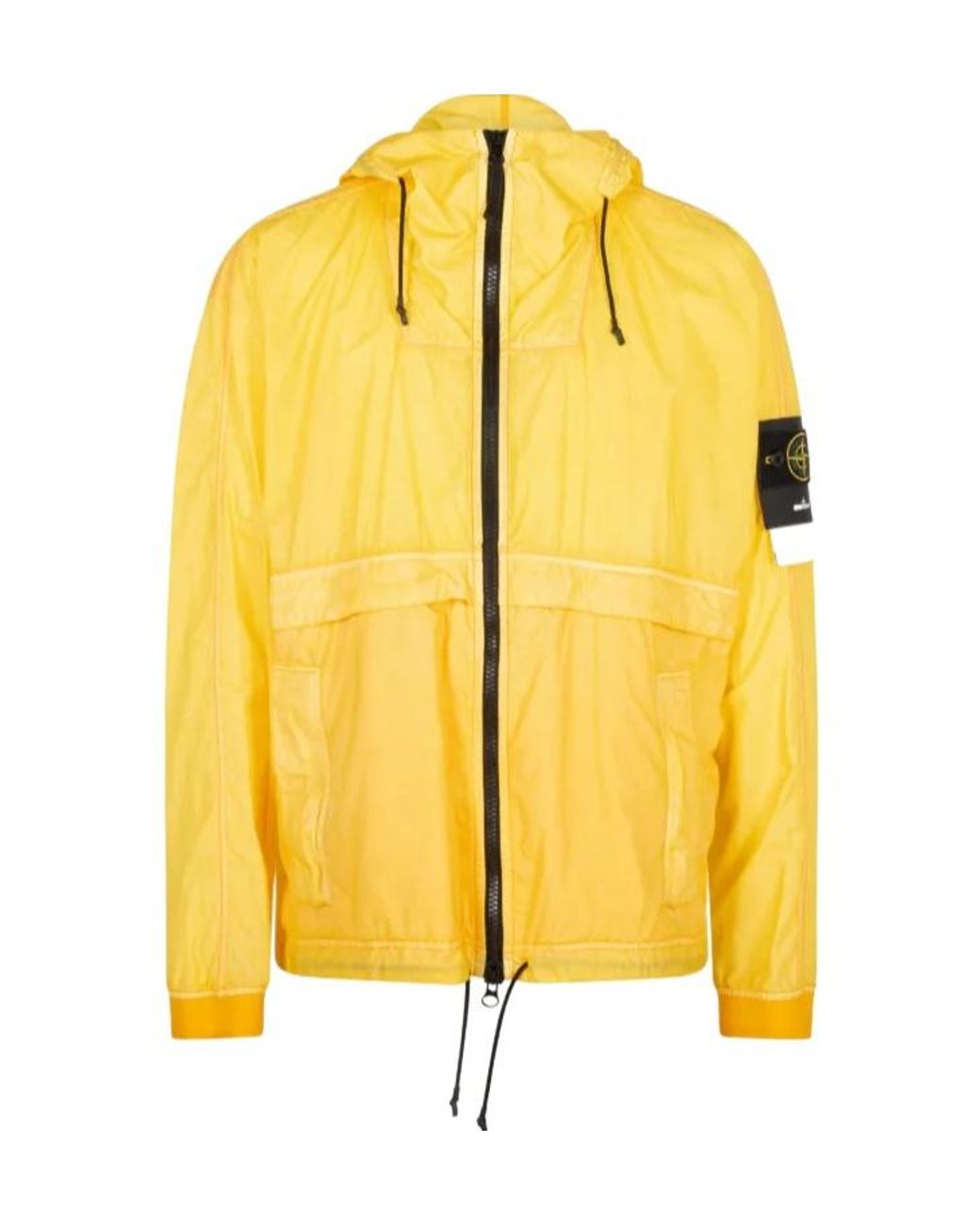 Stone Island Yellow Hooded Jacket for men