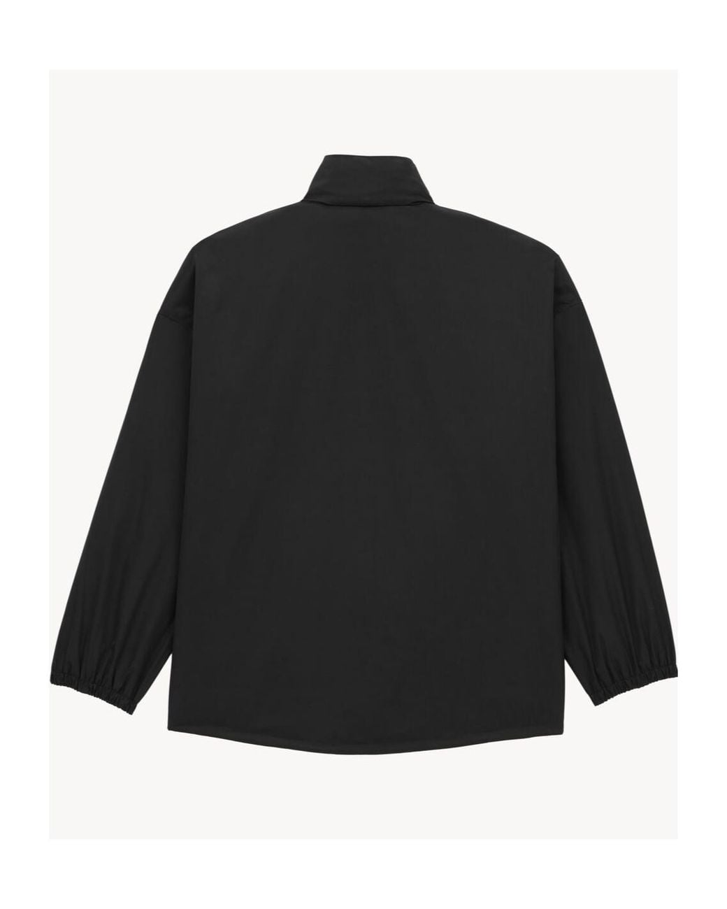 Saint Laurent Black Logo Embroidered Zip-Up Jacket for men